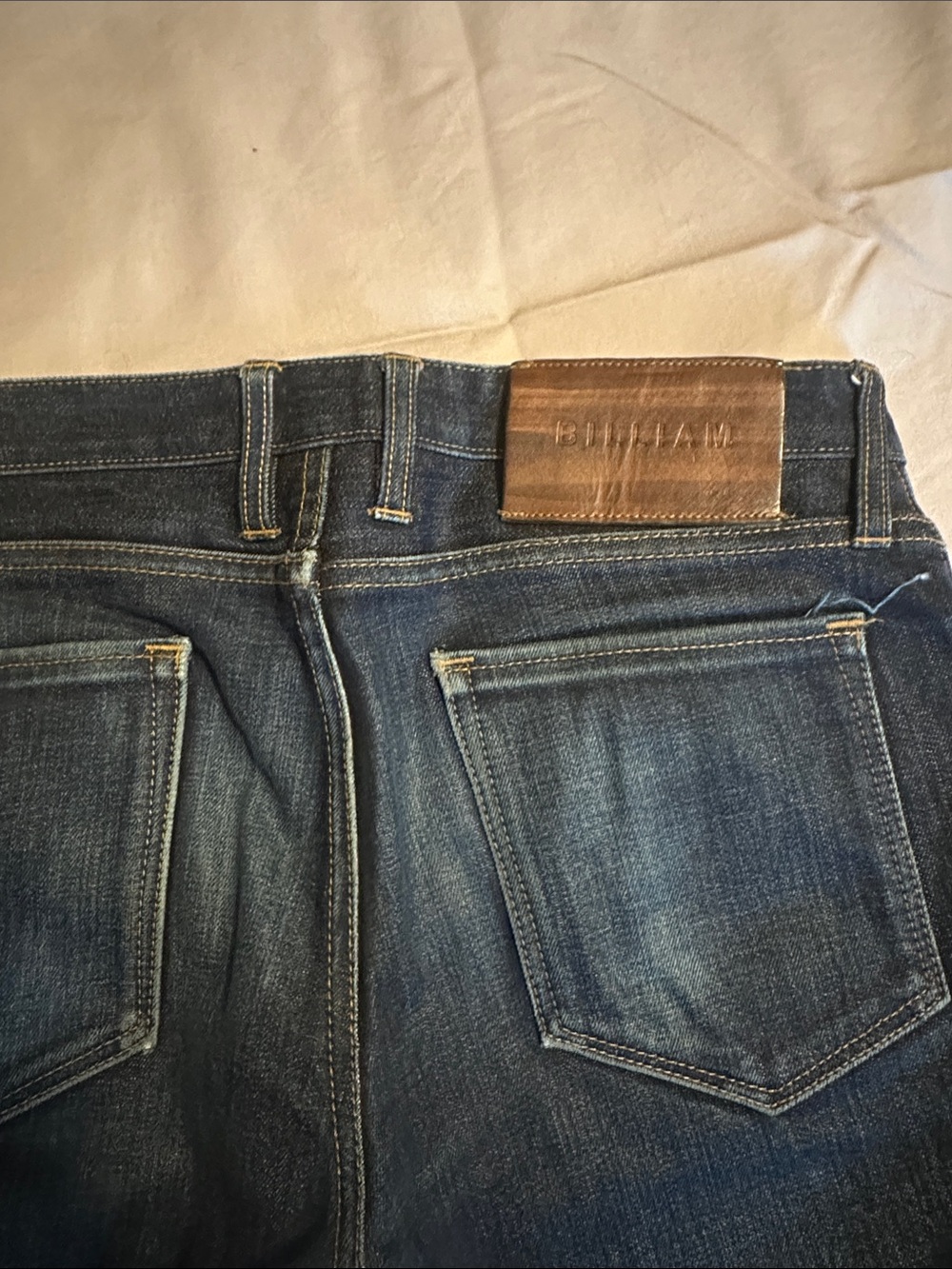 Billiam Selvedge Denim Jeans, Made in USA, White Oak Cone Mills - Picture 5 of 6
